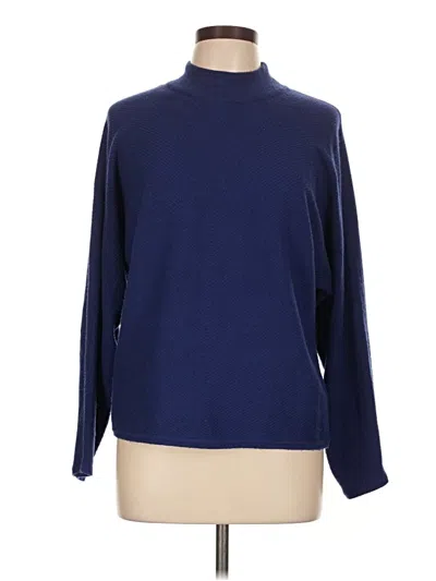 Pre-owned T Tahari Turtleneck Sweater In Blue