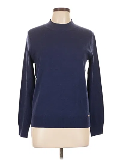 Pre-owned T Tahari Turtleneck Sweater In Blue