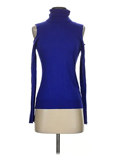Pre-owned T Tahari Turtleneck Sweater In Blue
