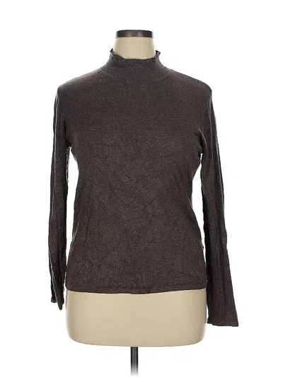 Pre-owned T Tahari Turtleneck Sweater In Brown