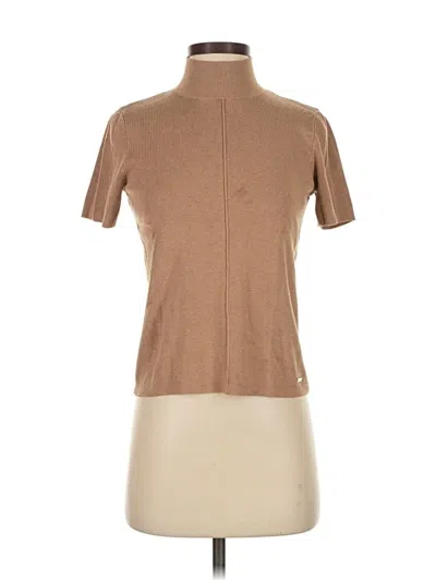 Pre-owned T Tahari Turtleneck Sweater In Brown