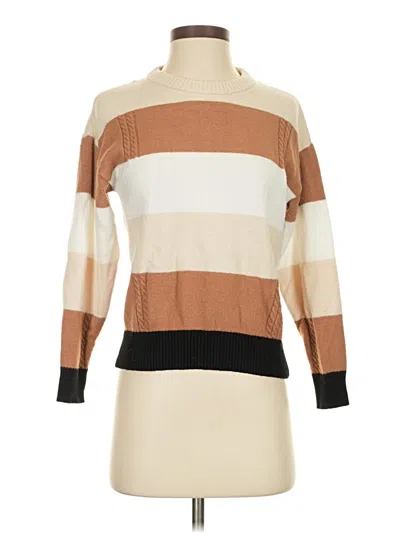 Pre-owned T Tahari Turtleneck Sweater In Brown