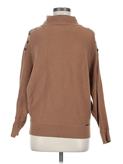 Pre-owned T Tahari Turtleneck Sweater In Brown
