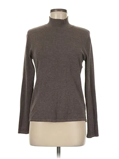 Pre-owned T Tahari Turtleneck Sweater In Brown