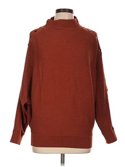 Pre-owned T Tahari Turtleneck Sweater In Brown