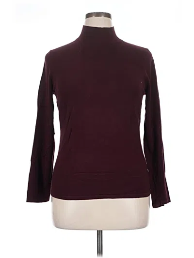 Pre-owned T Tahari Turtleneck Sweater In Burgundy