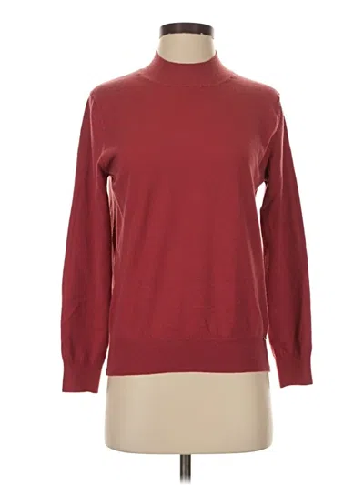 Pre-owned T Tahari Turtleneck Sweater In Burgundy