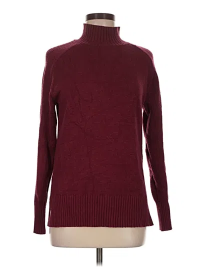 Pre-owned T Tahari Turtleneck Sweater In Burgundy