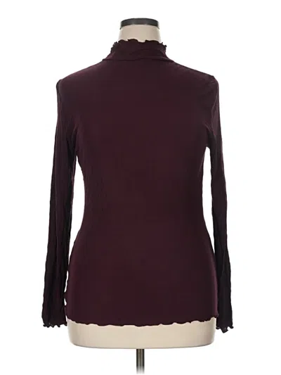 Pre-owned T Tahari Turtleneck Sweater In Burgundy