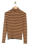 T Tahari Turtleneck Sweater In Camel/black