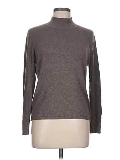 Pre-owned T Tahari Turtleneck Sweater In Gray