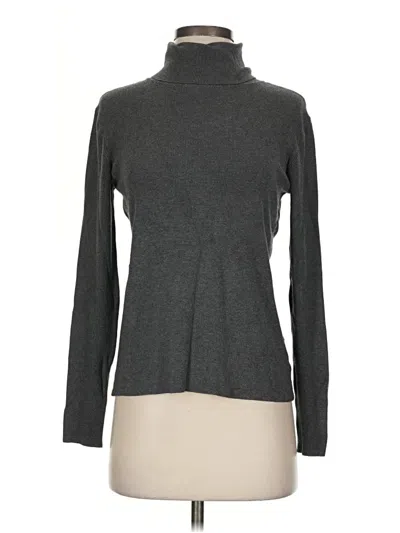 Pre-owned T Tahari Turtleneck Sweater In Gray