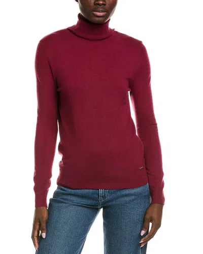 T Tahari Turtleneck Sweater In Red
