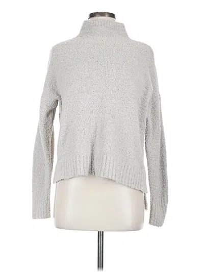 Pre-owned T Tahari Turtleneck Sweater In Silver