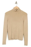 T Tahari Turtleneck Sweater In Toasted Camel Heather