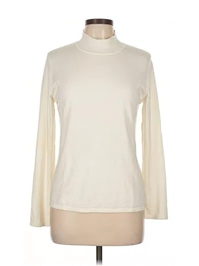 Pre-owned T Tahari Turtleneck Sweater In White