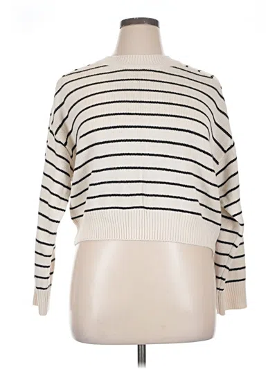 Pre-owned T Tahari Turtleneck Sweater In White
