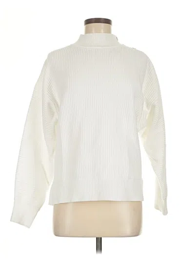 Pre-owned T Tahari Turtleneck Sweater In White