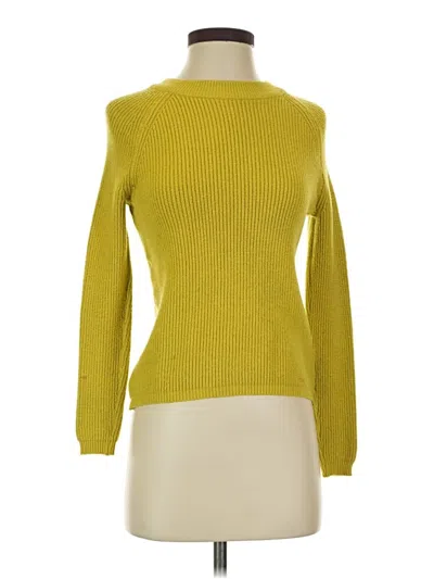 Pre-owned T Tahari Turtleneck Sweater In Yellow
