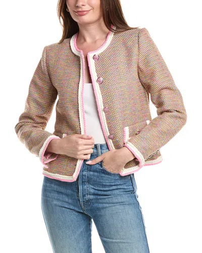 T Tahari Tweed Jacket In Pink