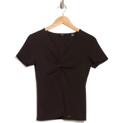 T Tahari Twist Front V-neck T-shirt