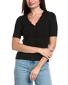 T Tahari V-neck Cardigan In Black