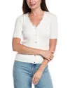 T Tahari V-neck Cardigan In White