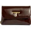 T Tahari Vista Shine Crossbody Bag In Red