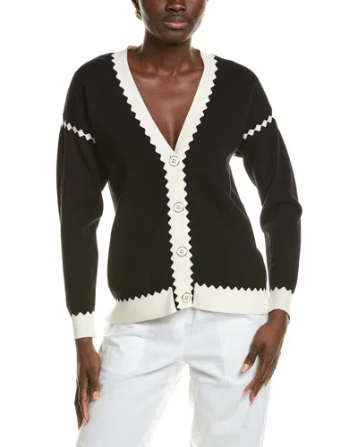T Tahari V-neck Cardigan In Multi