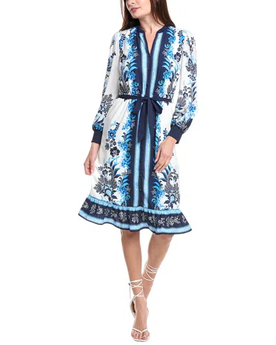T Tahari Waist Tie Midi Dress