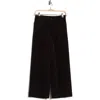 T Tahari Wide Leg Cropped Corduroy Pants In Black