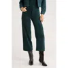 T Tahari Wide Leg Cropped Corduroy Pants In Green