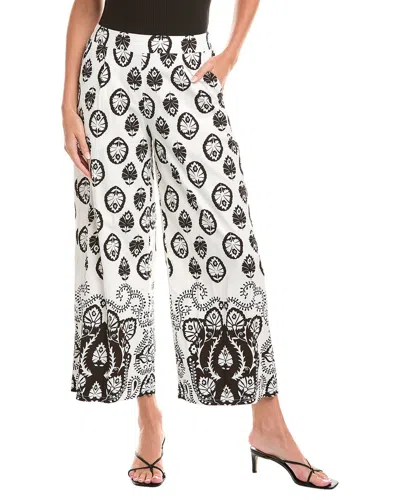 T Tahari Wide Leg Pants In Black And White Star