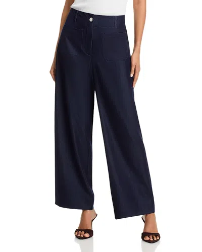 T Tahari Wide Leg Pants In Blue