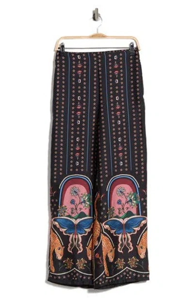 T Tahari Wide Leg Pull-on Pants In Blue