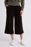 T Tahari Wide Leg Scuba Crop Pants In Black