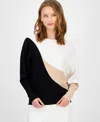 T Tahari Women's Colorblocked Crewneck Sweater In Multi