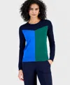 T Tahari Women's Colorblocked Crewneck Sweater In Multi