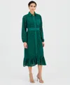 T Tahari Women's Cotton Belted Lace Midi Dress In Green
