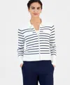 T Tahari Women's Full-zip Milano Jacket In White