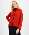 T Tahari Women's Funnel-neck Sweater In Tomato