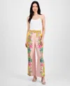 T Tahari Printed Wide Leg Pants In Eternity Garden Print