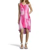 T Tahari Women Jane Chiffon Belted Sleeveless High-low Hem Layered Dress In Pink In Pink