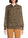 T Tahari Women's Leopard Print Blouse In Leopard