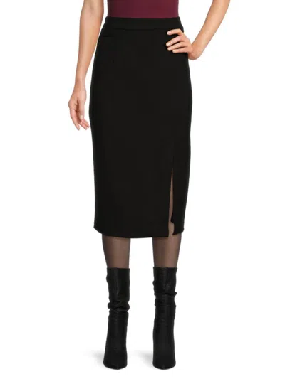 T Tahari Women's Midi Pencil Skirt In Black