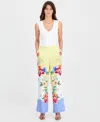 T Tahari Printed Pants In Multi