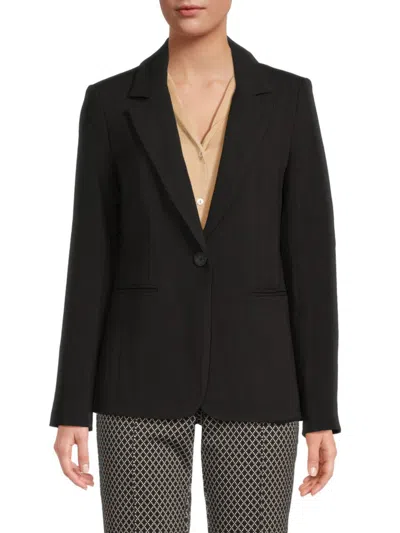 T Tahari Women's Notch Lapel Blazer In Black