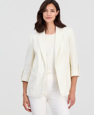 T Tahari Women's Peak-lapel Long-sleeve Blazer In Neutral