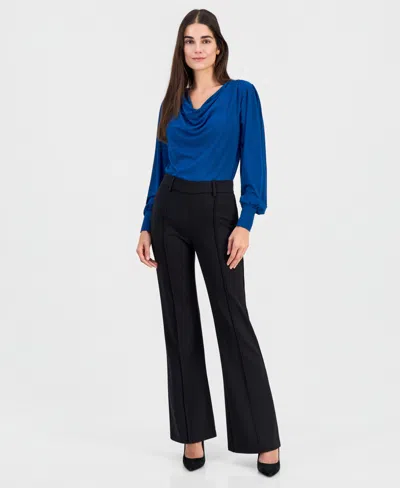 T Tahari Women's Ponte Pintuck Pull-on Pants In Multi