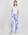 T Tahari Wide Leg Pants In Ethereal Spring Garden